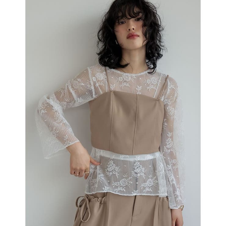 ソフトツイルキャミベアビスチェ[品番：GS000021958]｜Re:EDIT