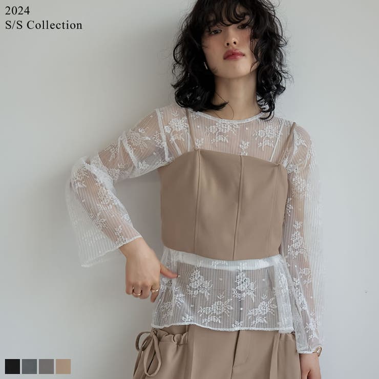 ソフトツイルキャミベアビスチェ[品番：GS000021958]｜Re:EDIT