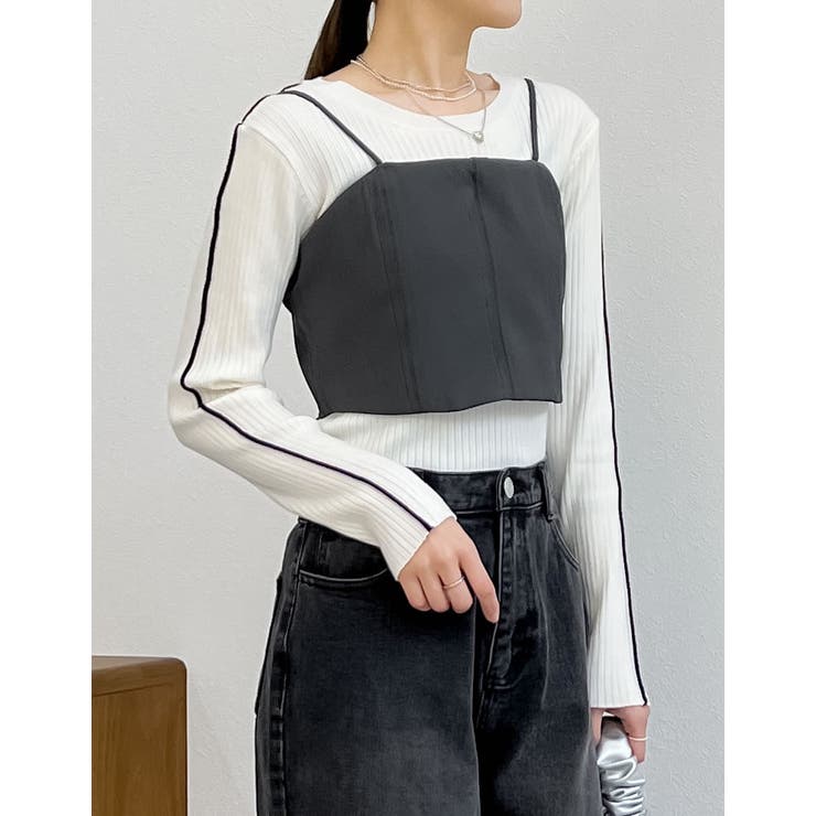 ソフトツイルキャミベアビスチェ[品番：GS000021958]｜Re:EDIT