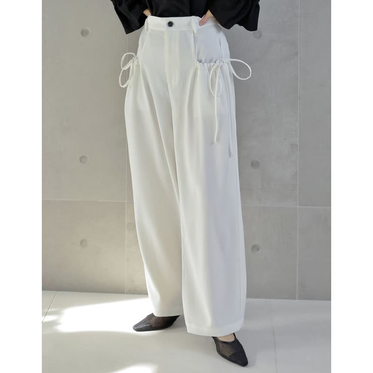 [低身長/高身長サイズ有]ソフトツイルリボンポケットバルーンパンツ | Re:EDIT | 詳細画像21 