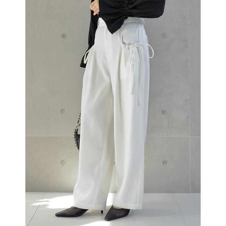 [低身長/高身長サイズ有]ソフトツイルリボンポケットバルーンパンツ | Re:EDIT | 詳細画像23 