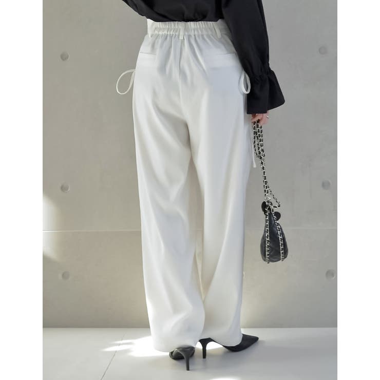 [低身長/高身長サイズ有]ソフトツイルリボンポケットバルーンパンツ | Re:EDIT | 詳細画像24 