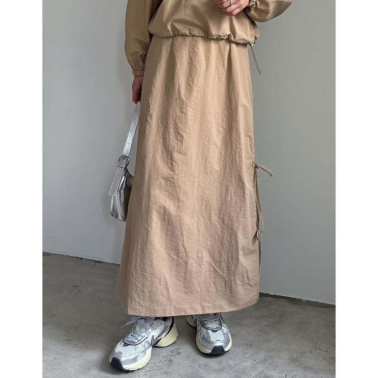 ナイロンシマーメタリックサイドリボンスカート | Re:EDIT | 詳細画像5 