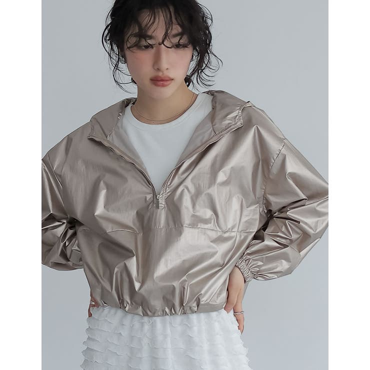 ゴールド(022) | ナイロンシマーメタリックor無地アノラックパーカー | Re:EDIT