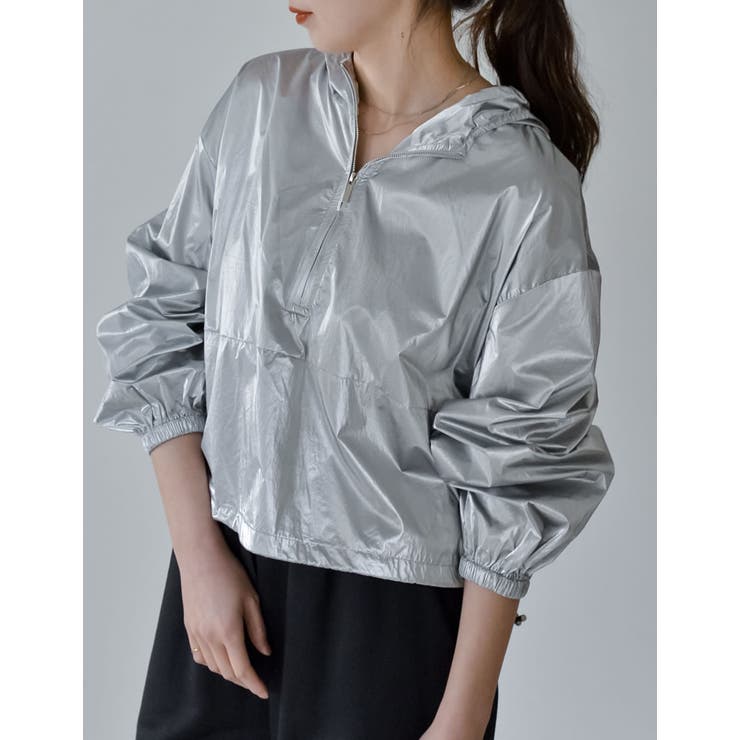 ナイロンシマーメタリックor無地アノラックパーカー | Re:EDIT | 詳細画像5 