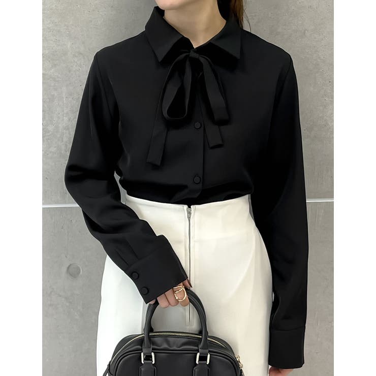 2WAYボウタイシャツブラウス | Re:EDIT | 詳細画像8 