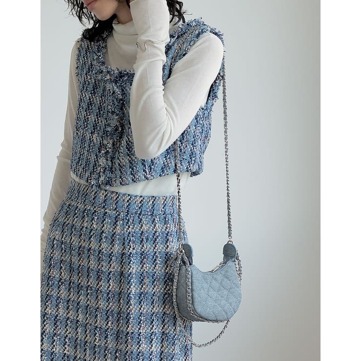 デニムライク(013) | キルトステッチショルダーバッグ | Re:EDIT