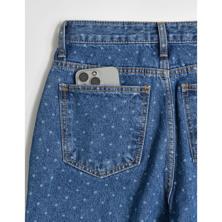 [低身長/高身長サイズ有]ワイドストレートドットデニムパンツ | Re:EDIT | 詳細画像37 