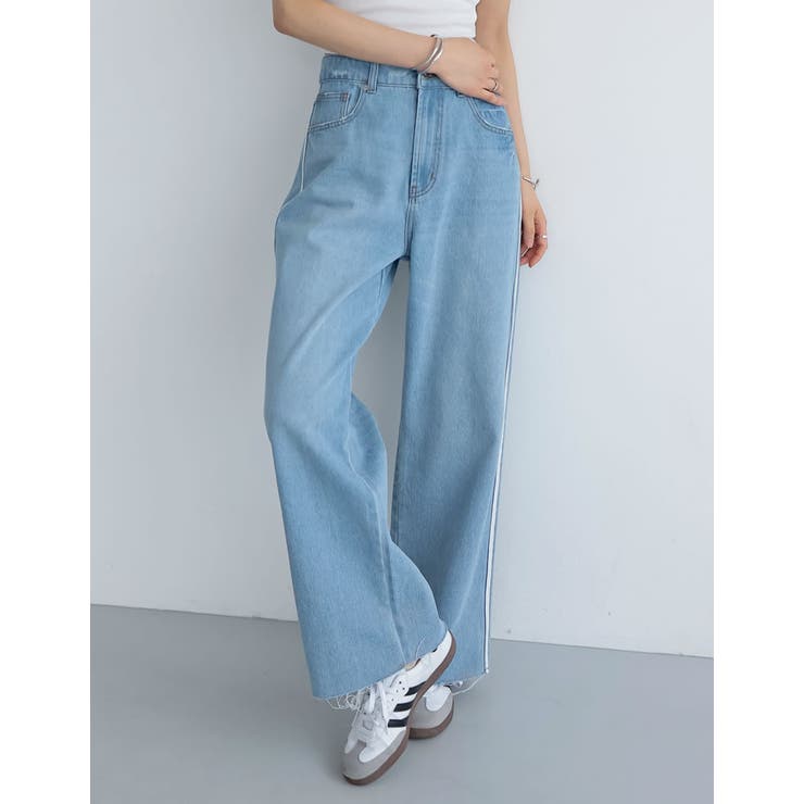 [2024SSCOLLECTION][低身長 高身長サイズ有]コットンデニムサイ… | Re:EDIT | 詳細画像7 