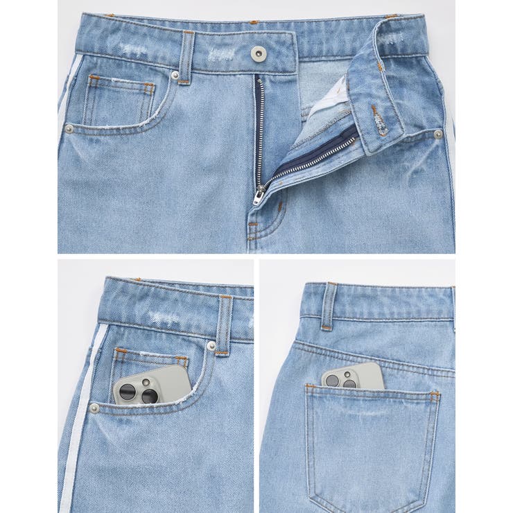 [2024SSCOLLECTION][低身長 高身長サイズ有]コットンデニムサイ… | Re:EDIT | 詳細画像32 