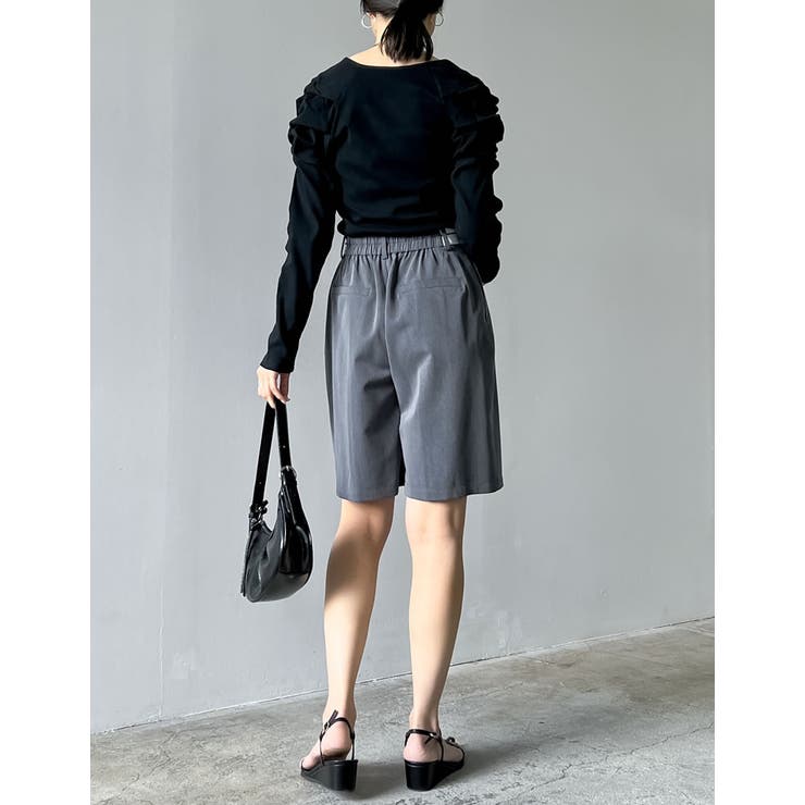 ライトツイルマーベルトウエストデザインショートパンツ | Re:EDIT | 詳細画像11 