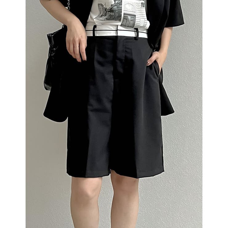 ライトツイルマーベルトウエストデザインショートパンツ | Re:EDIT | 詳細画像3 