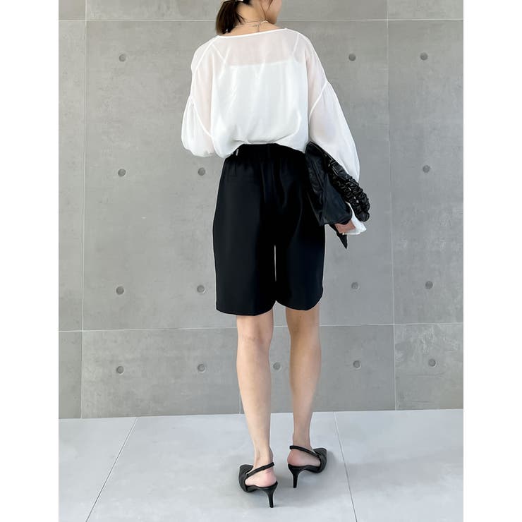 ライトツイルマーベルトウエストデザインショートパンツ | Re:EDIT | 詳細画像26 