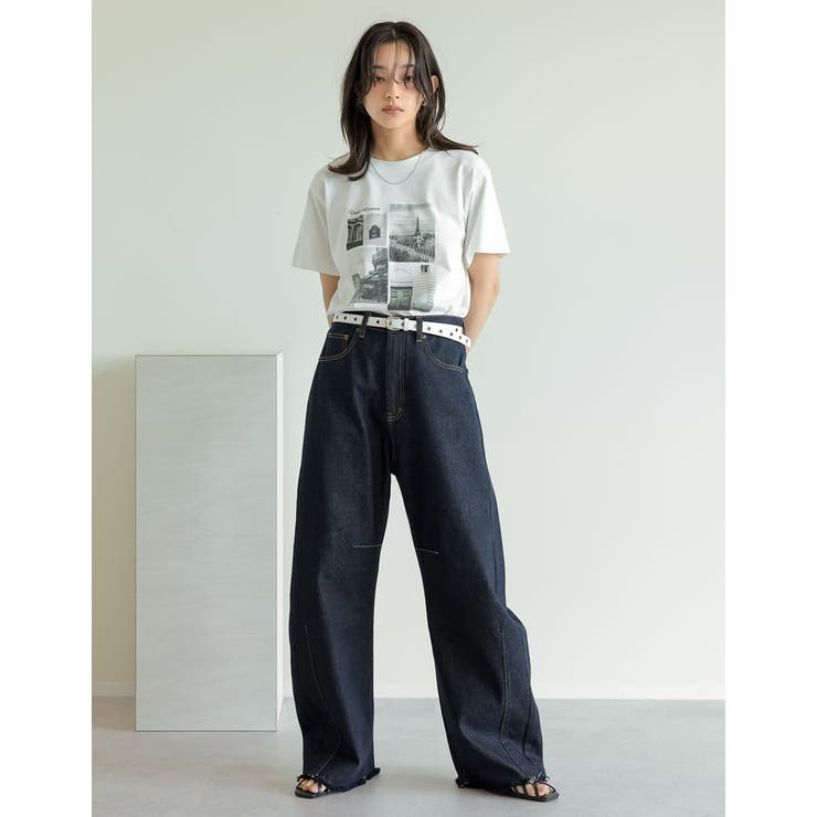 UVカット][接触冷感][紫外線対策]シーンナリーフォトプリントTシャツ