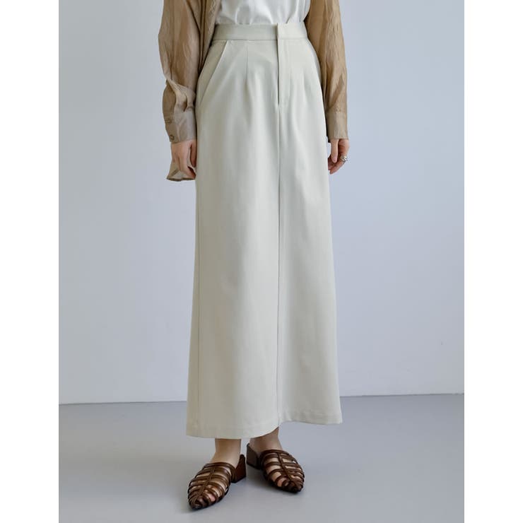 アイボリー(003) | ライトツイルサイドラインor無地ナロースカート | Re:EDIT