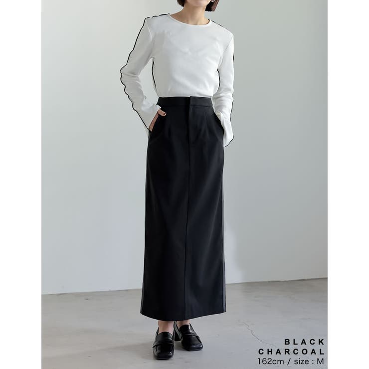 ライトツイルサイドラインor無地ナロースカート | Re:EDIT | 詳細画像11 