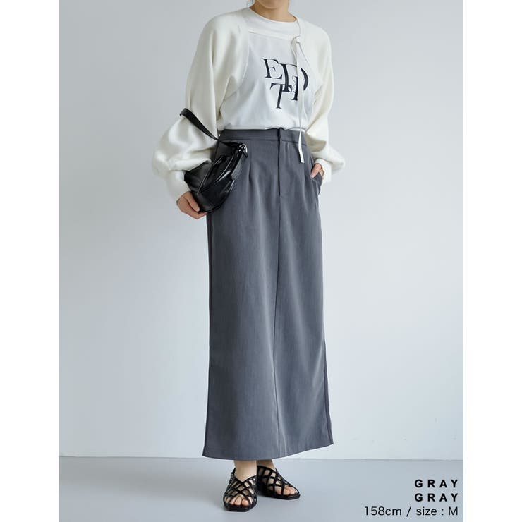 ライトツイルサイドラインor無地ナロースカート | Re:EDIT | 詳細画像16 