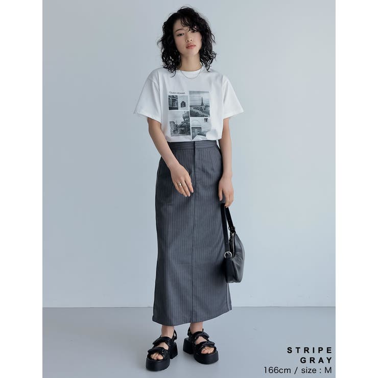 ライトツイルサイドラインor無地ナロースカート | Re:EDIT | 詳細画像2 