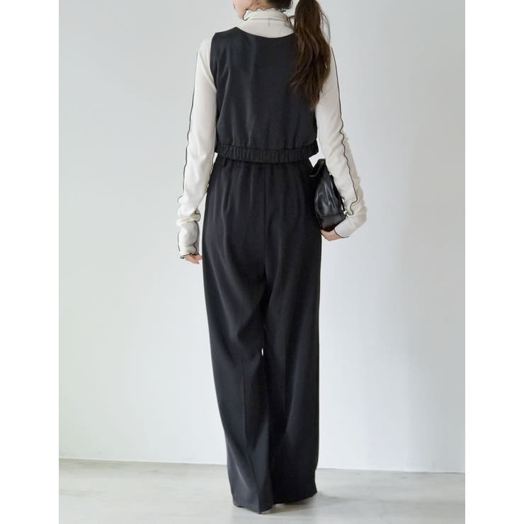 サテンハートネックフロントジップビスチェ | Re:EDIT | 詳細画像13 