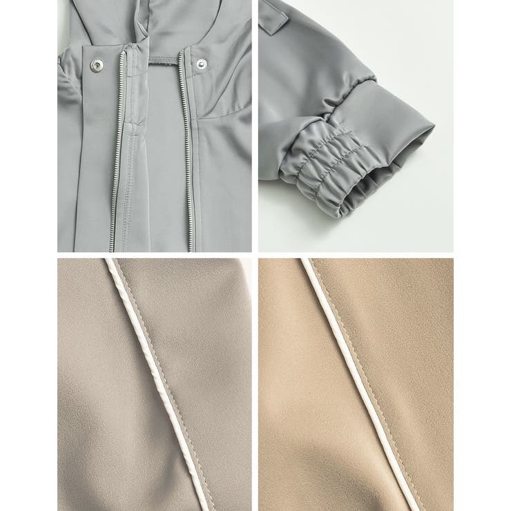 サテンフーディージップブルゾン | Re:EDIT | 詳細画像39 