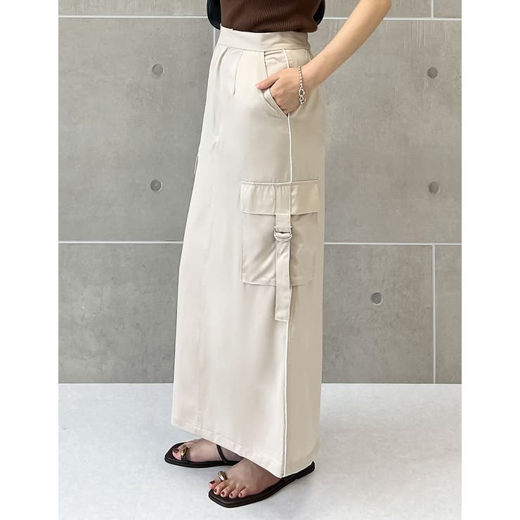 [低身長サイズ有]サテンカーゴスカート | Re:EDIT | 詳細画像30 