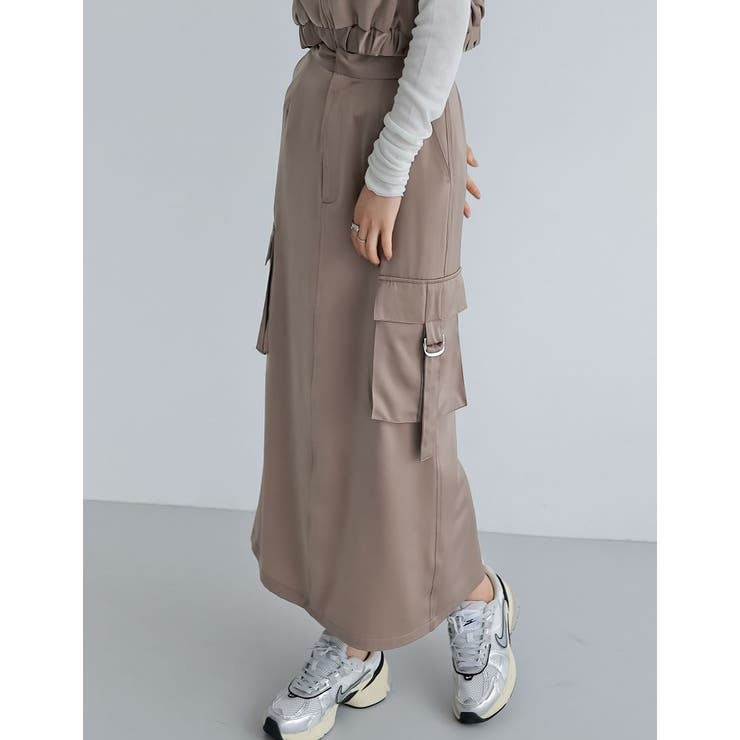 [低身長サイズ有]サテンカーゴスカート | Re:EDIT | 詳細画像36 