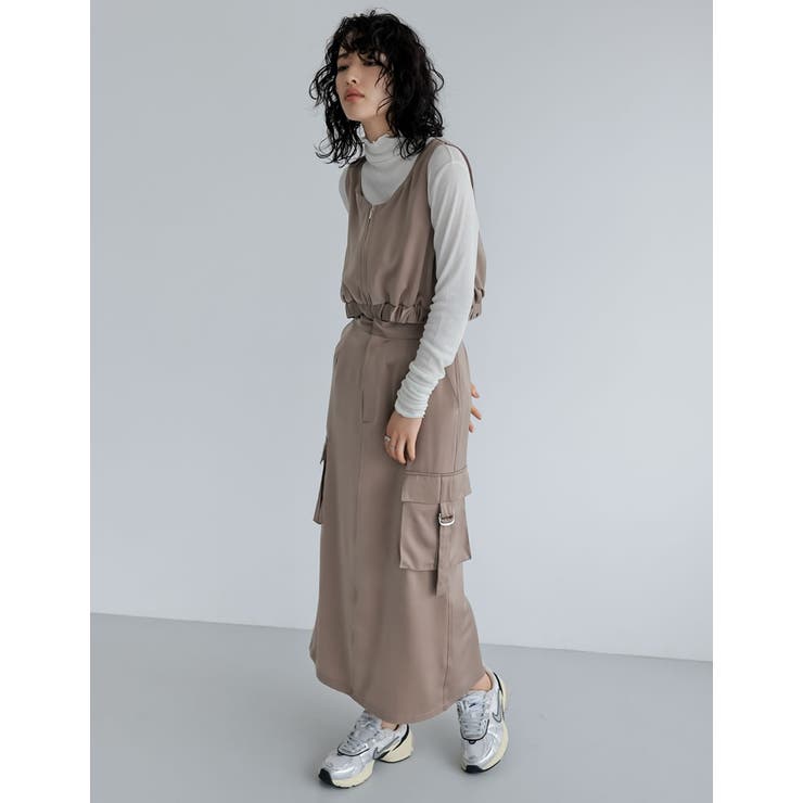 [低身長サイズ有]サテンカーゴスカート | Re:EDIT | 詳細画像37 