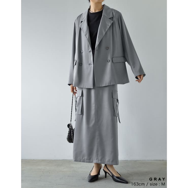 [低身長サイズ有]サテンカーゴスカート | Re:EDIT | 詳細画像38 