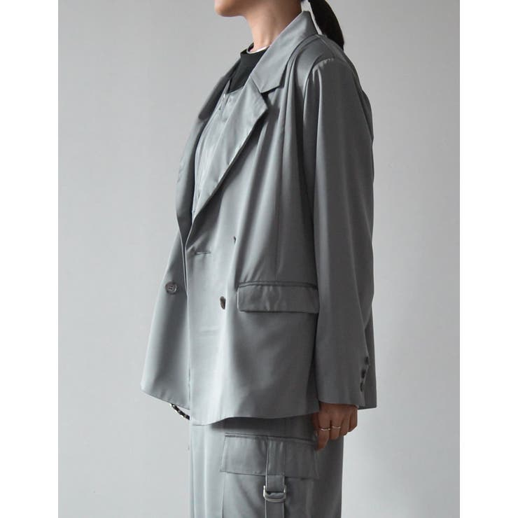 サテンダブルテーラードジャケット | Re:EDIT | 詳細画像15 