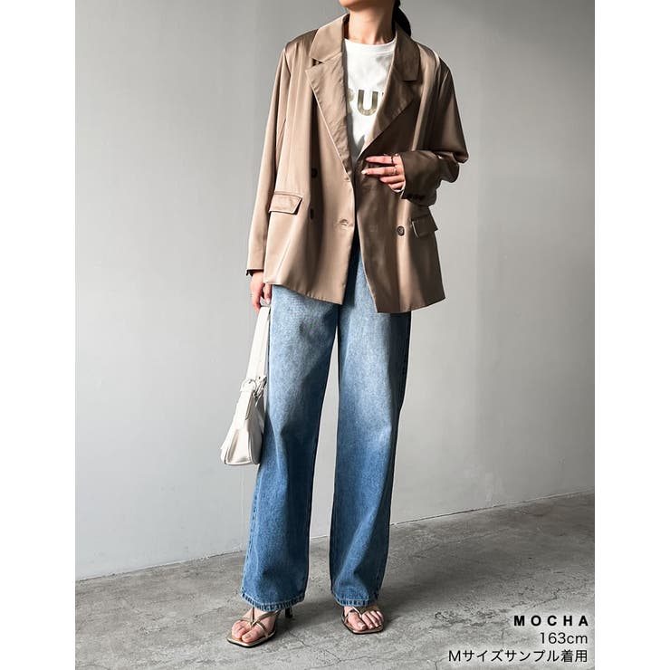 サテンダブルテーラードジャケット | Re:EDIT | 詳細画像17 