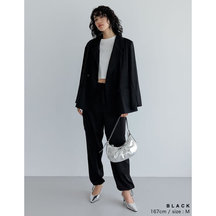 サテンダブルテーラードジャケット | Re:EDIT | 詳細画像7 