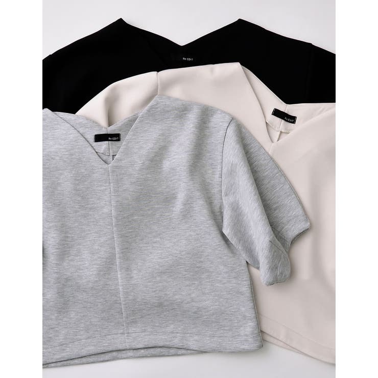 ダンボールハートネックランタンスリーブトップス | Re:EDIT | 詳細画像2 