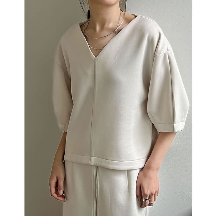 ダンボールハートネックランタンスリーブトップス | Re:EDIT | 詳細画像4 