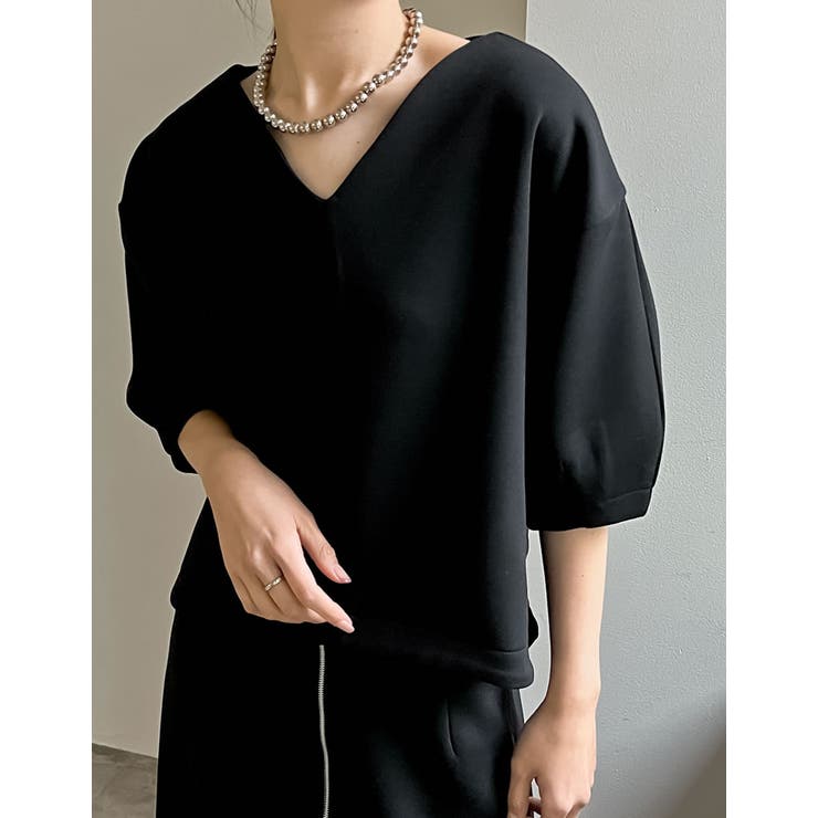 ダンボールハートネックランタンスリーブトップス | Re:EDIT | 詳細画像8 