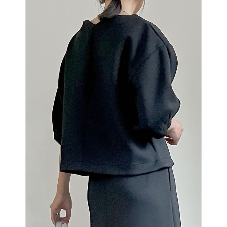 ダンボールハートネックランタンスリーブトップス | Re:EDIT | 詳細画像9 