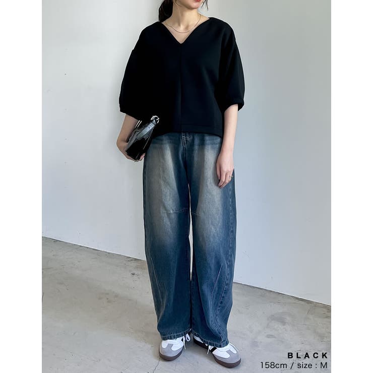 ダンボールハートネックランタンスリーブトップス | Re:EDIT | 詳細画像23 