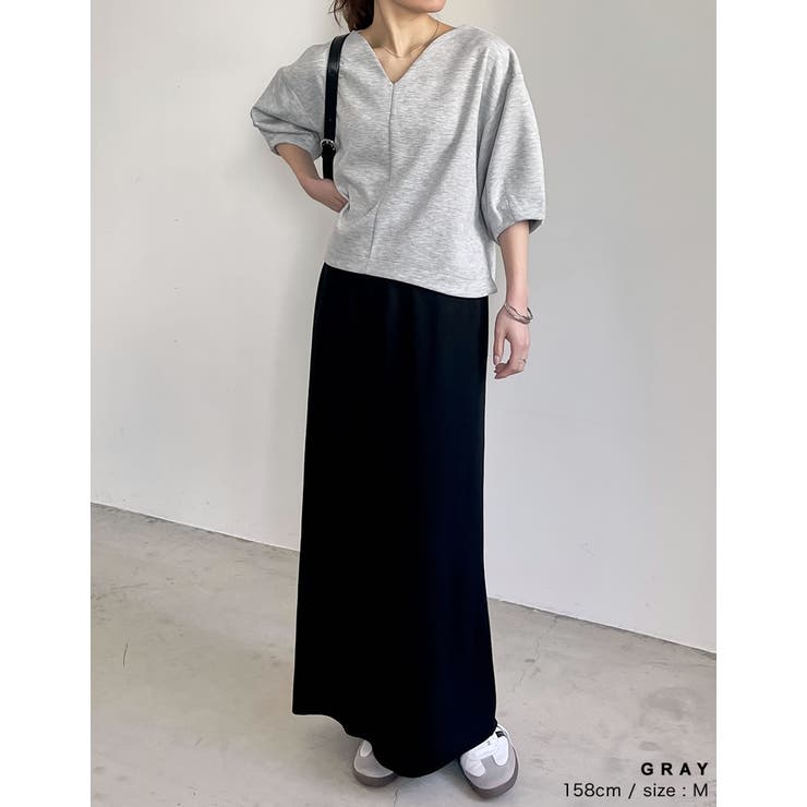 ダンボールハートネックランタンスリーブトップス | Re:EDIT | 詳細画像33 