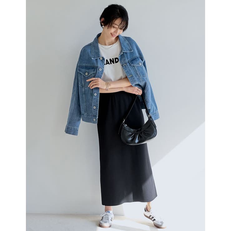 [低身長/大きいサイズ有]前後2WAYミラノリブニットナロースカート | Re:EDIT | 詳細画像3 