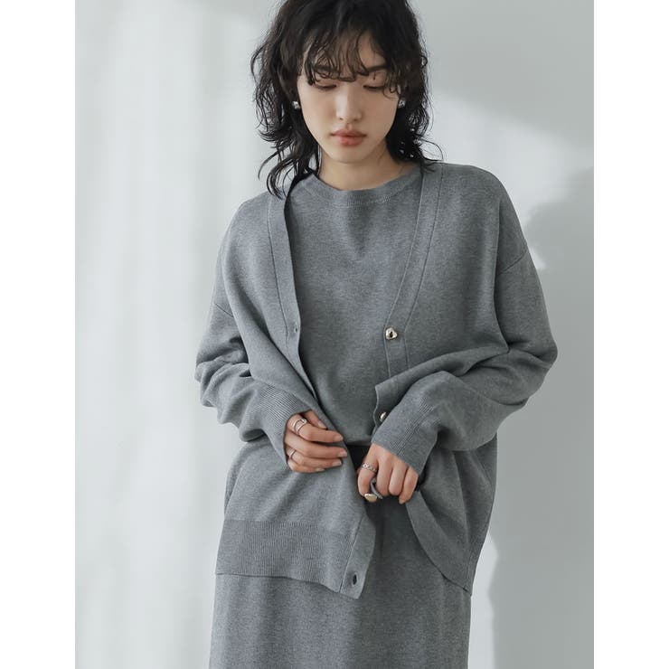 ミラノリブハートボタンニットカーディガン | Re:EDIT | 詳細画像7 