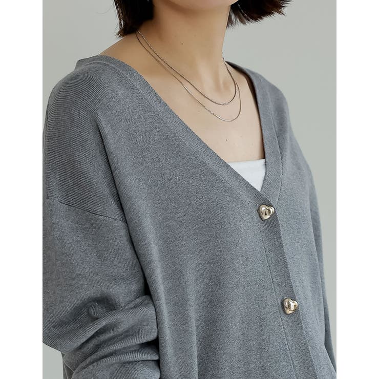 ミラノリブハートボタンニットカーディガン | Re:EDIT | 詳細画像23 