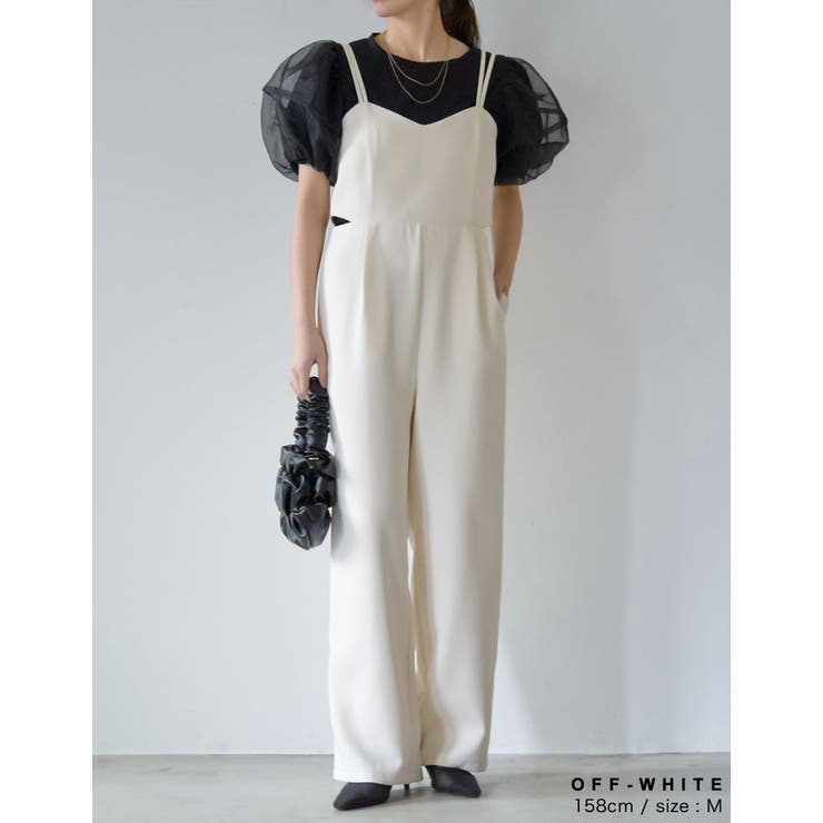 [低身長/高身長サイズ有]カットツイルサイドカッティングデザインオールインワン | Re:EDIT | 詳細画像14 