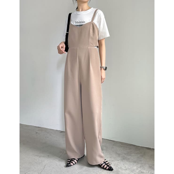 [低身長/高身長サイズ有]カットツイルサイドカッティングデザインオールインワン | Re:EDIT | 詳細画像6 