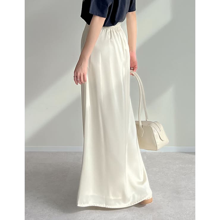 [オケージョン セレモニー][低身長サイズ有]サテンナロースカート | Re:EDIT | 詳細画像17 