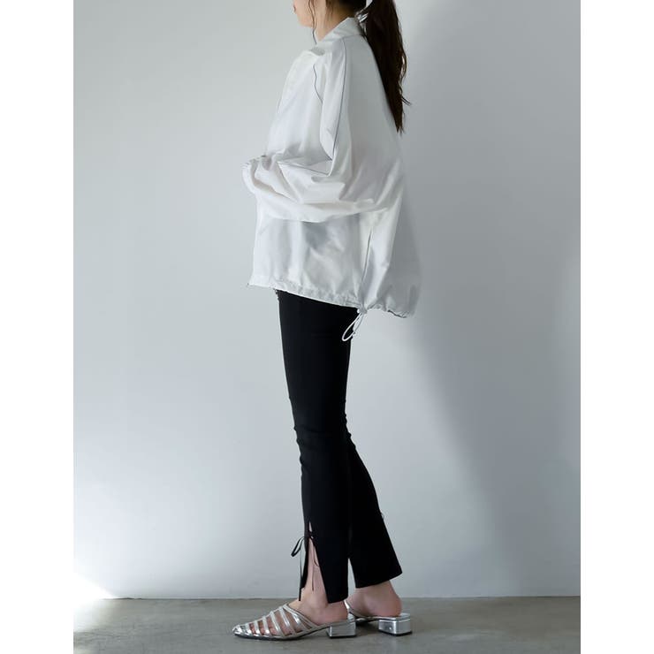 ナイロンコードデザインフルジップパーカー | Re:EDIT | 詳細画像12 