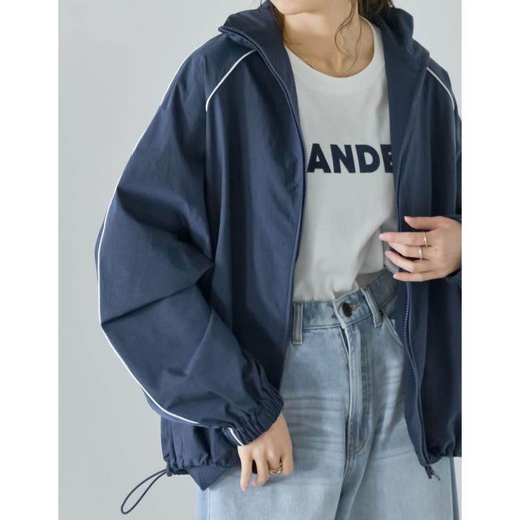 ナイロンコードデザインフルジップパーカー | Re:EDIT | 詳細画像29 