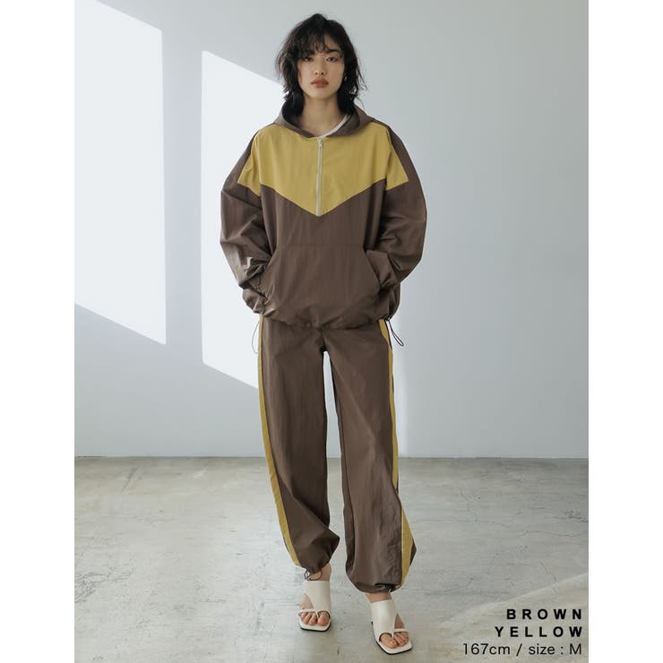 ナイロンタフタ配色アノラックパーカー | Re:EDIT | 詳細画像7 