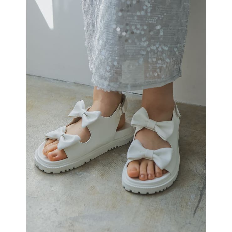 [大きいサイズ有]リボンデザインスポーツサンダル | Re:EDIT | 詳細画像6 