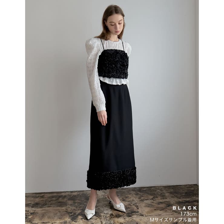 フラワーモチーフナロースカート | Re:EDIT | 詳細画像13 