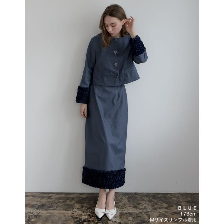 フラワーモチーフナロースカート | Re:EDIT | 詳細画像15 