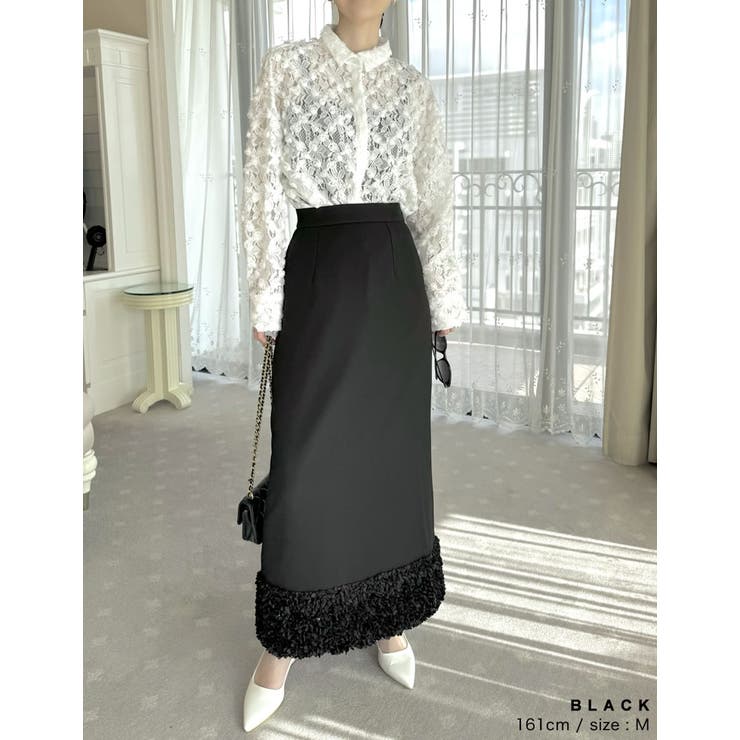 フラワーモチーフナロースカート | Re:EDIT | 詳細画像22 